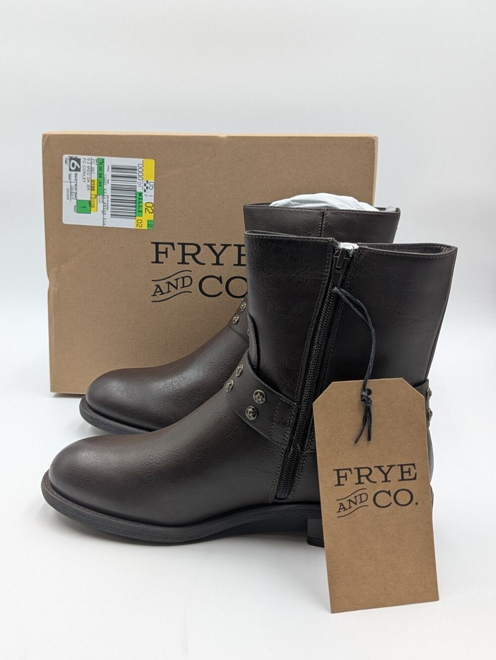 Frye And Co. Women’s Size 9.5 M Conley Dark Brown Boots FO10279 New In Box